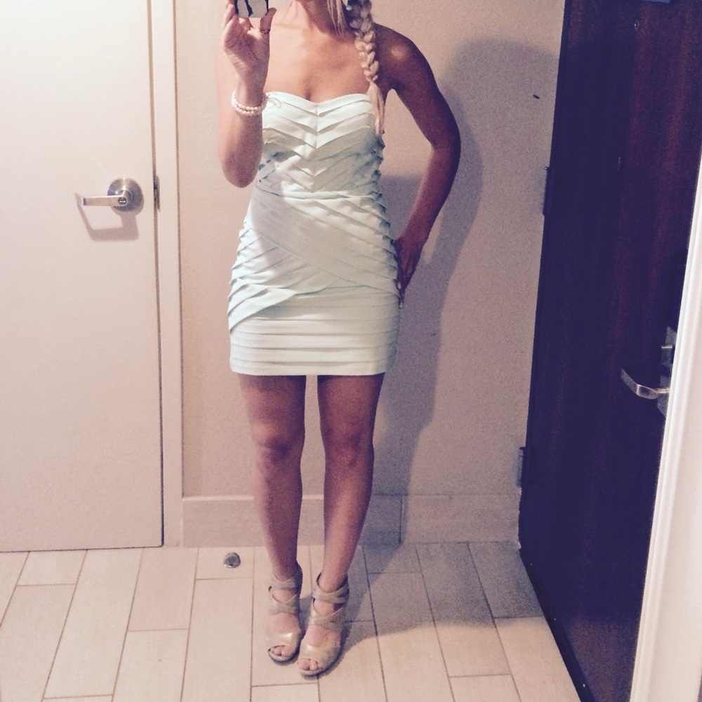 Seafoam Gianni Bini Short Beachy Cocktail Dress